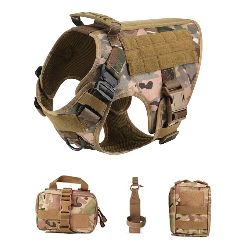 Tactical Dog Harness and Leash Set for All Breeds