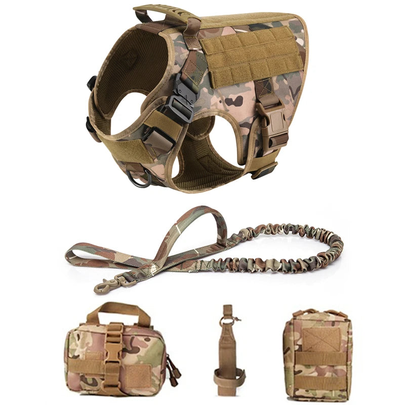 Tactical Dog Harness and Leash Set for All Breeds