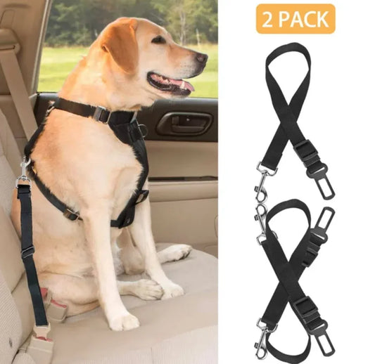 Adjustable Pet Dog Seat Belt Leash Safety Harness 2 Pack