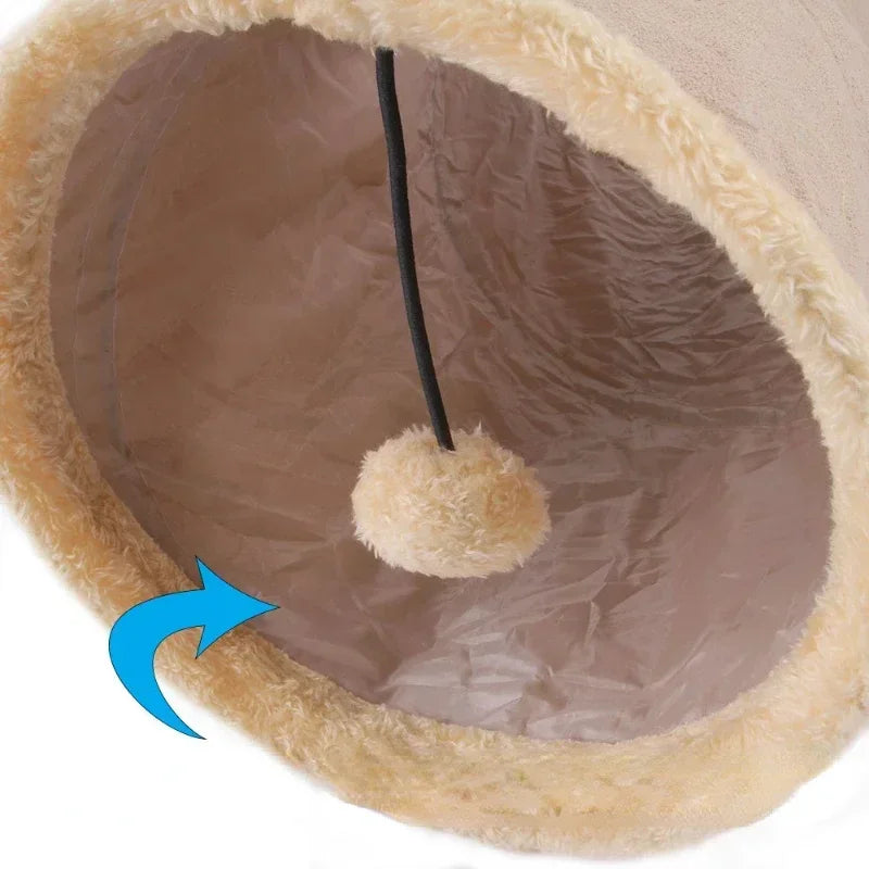 Interactive Foldable Cat Tunnel Toy for Fun and Exercise
