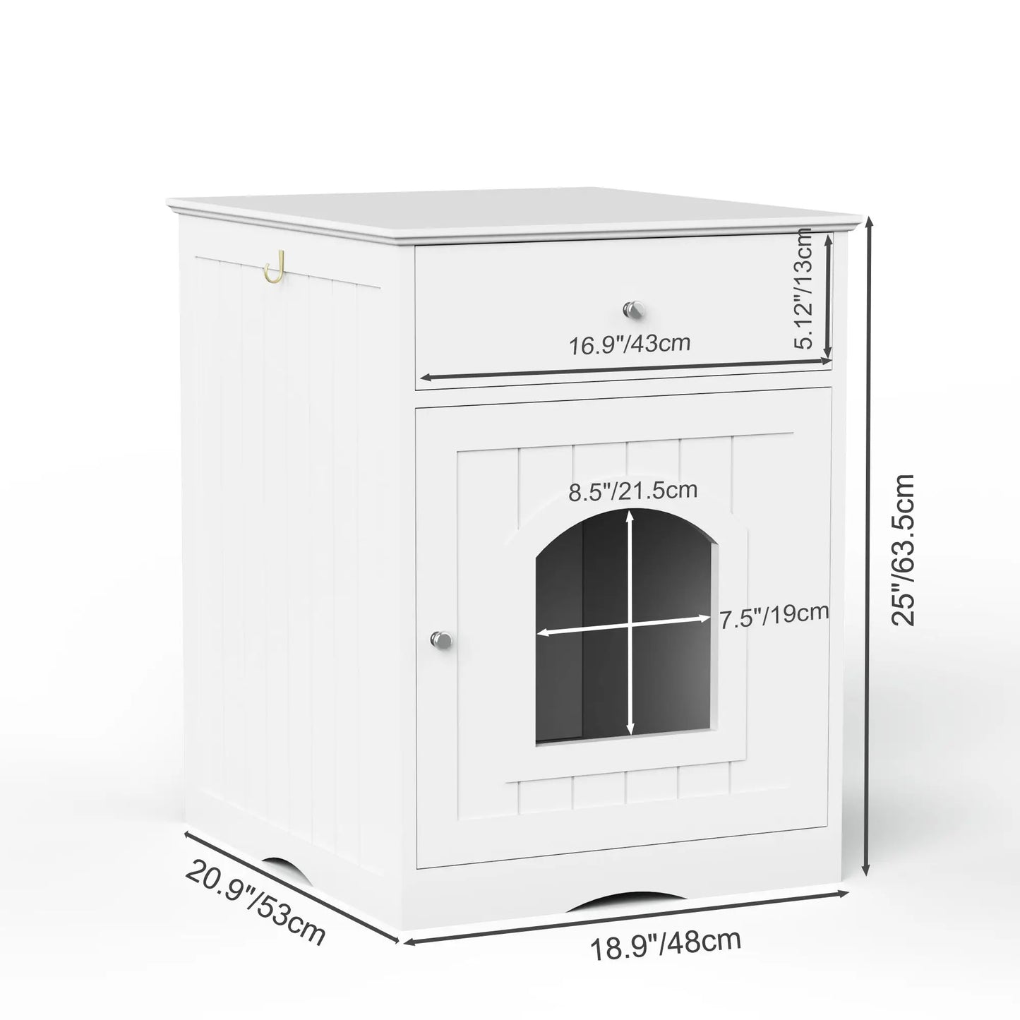 Wooden Cat Litter Box Enclosure and Indoor Pet House