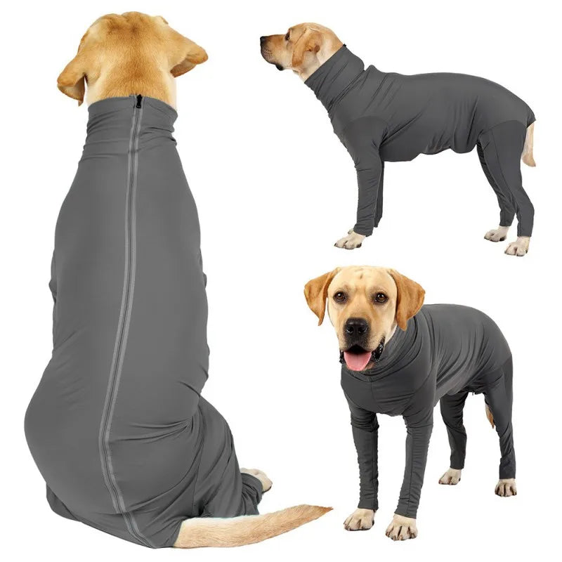 Cozy Long-Sleeved Pet Pajamas for Recovery and Comfort