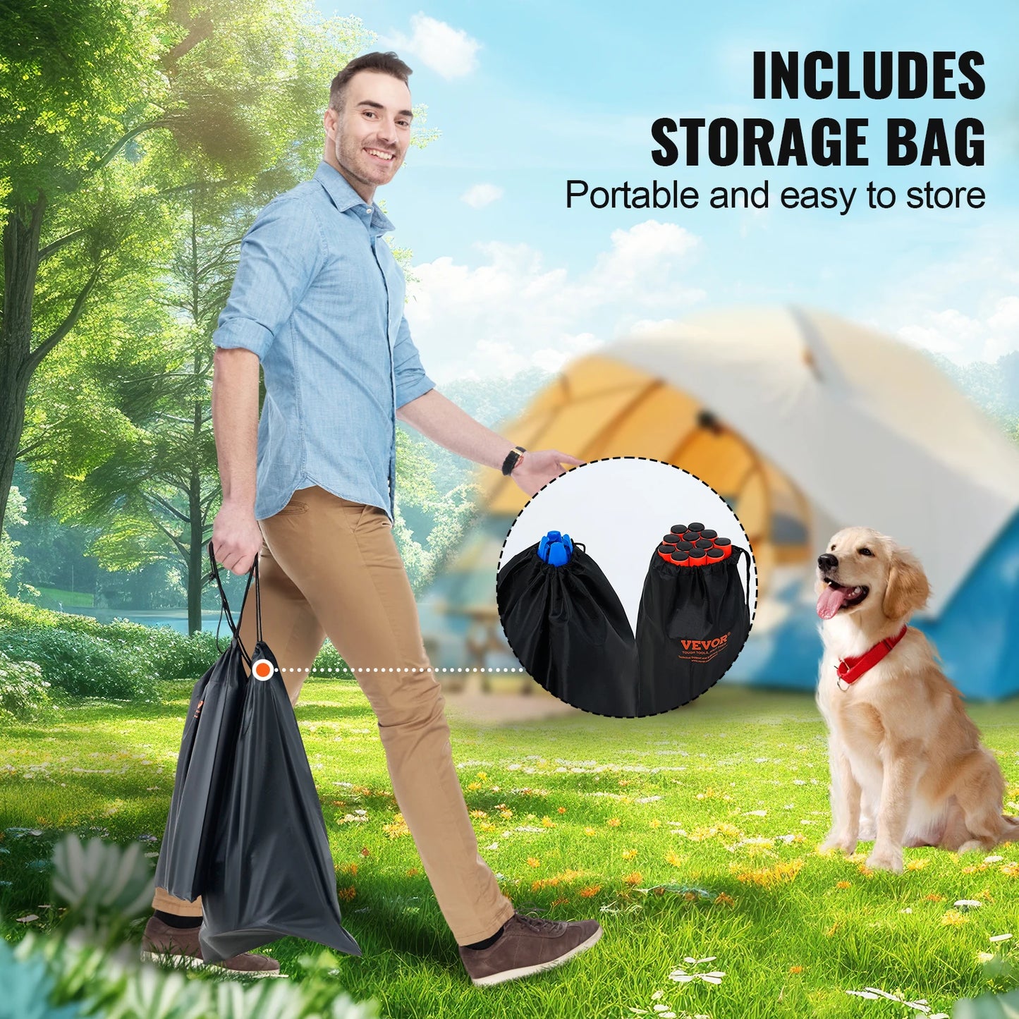 VEVOR Dog Agility Hurdle Cone Set for Training Fun