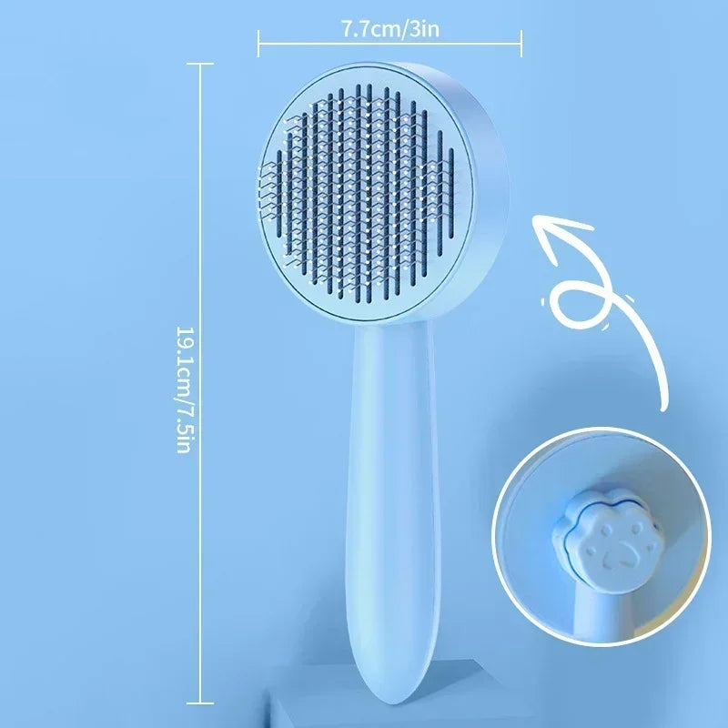Self Cleaning Pet Slicker Brush for Dogs and Cats