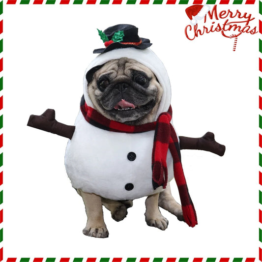 Funny Snowman Costume for Dogs and Cats Pet Supplies