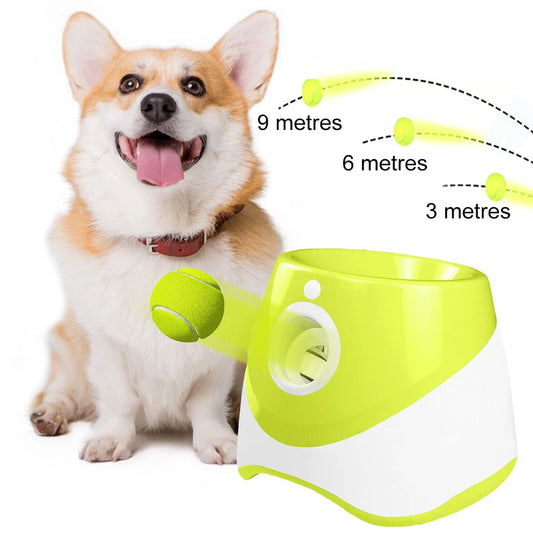 Dog Tennis Launcher Automatic Ball Launcher Catapult Fun for Pets Outdoor Indoor Play