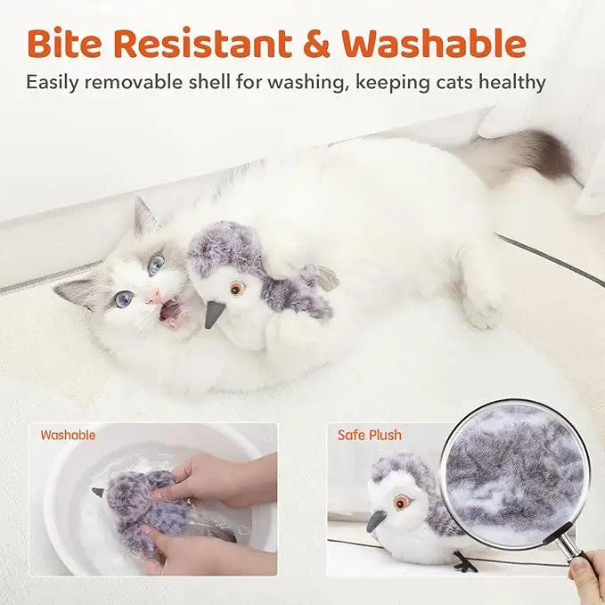Flapping Bird Cat Toy for Interactive Play and Exercise