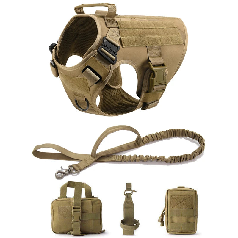 Tactical Dog Harness and Leash Set for All Breeds