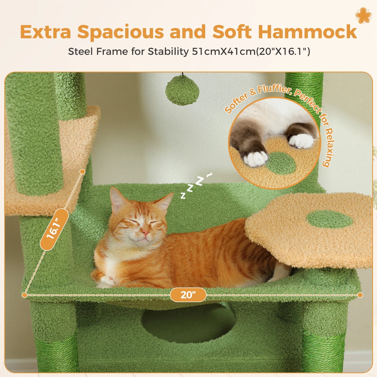Luxury Multi-Level Cat Tree with Condo and Scratching Post
