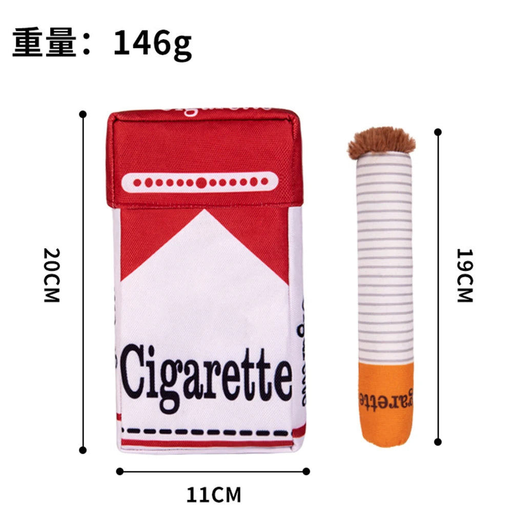 Cigarette Dog Chew Toy Interactive Plush Fun for Dogs