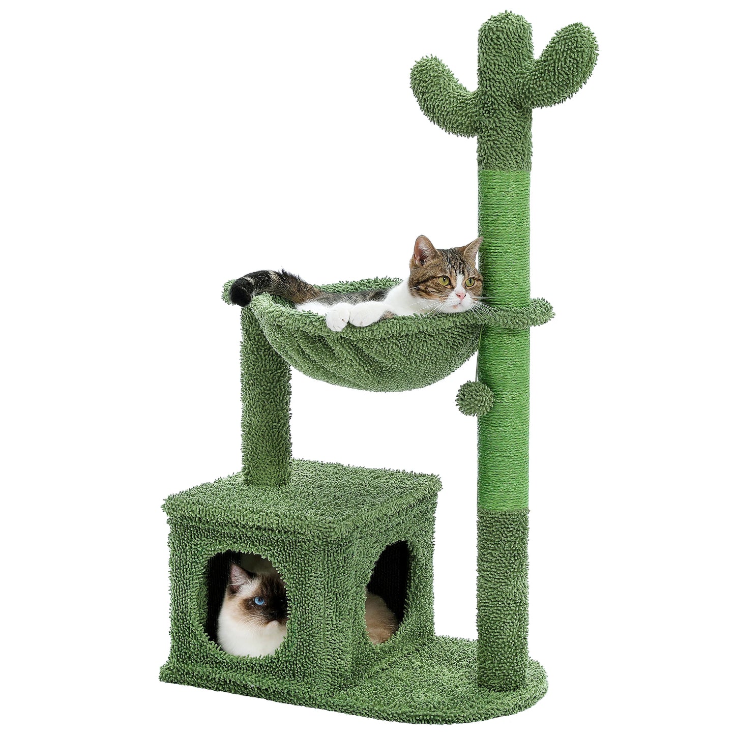 Cactus Cat Tree with Condo Hammock and Scratching Post