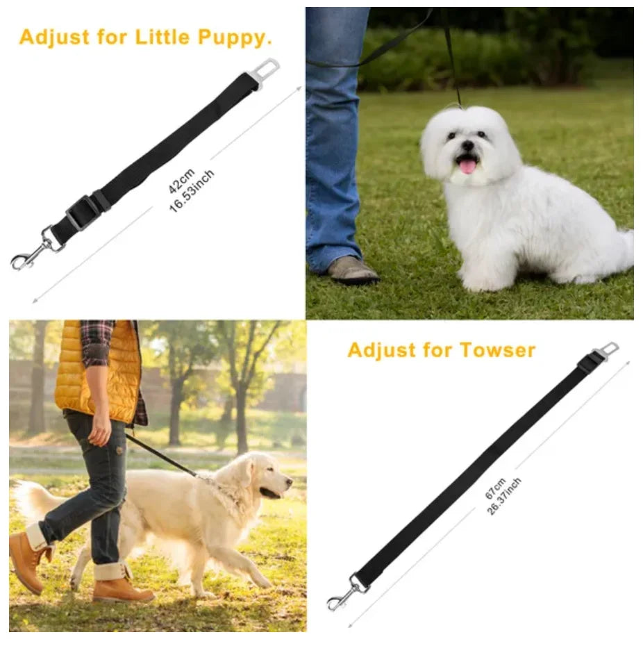Adjustable Pet Dog Seat Belt Leash for Safety and Comfort