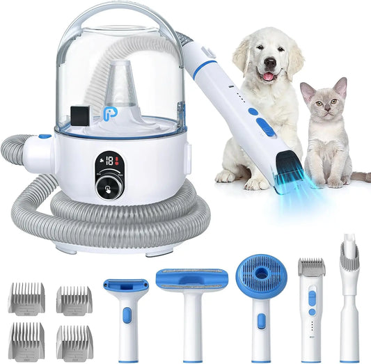 Pet Grooming Vacuum Kit for Effortless Shedding Removal