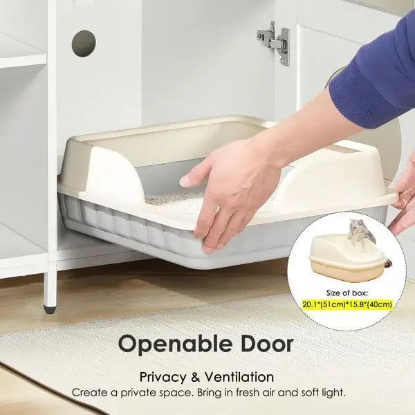 Elegant Cat Litter Box Enclosure for Stylish Home Decor