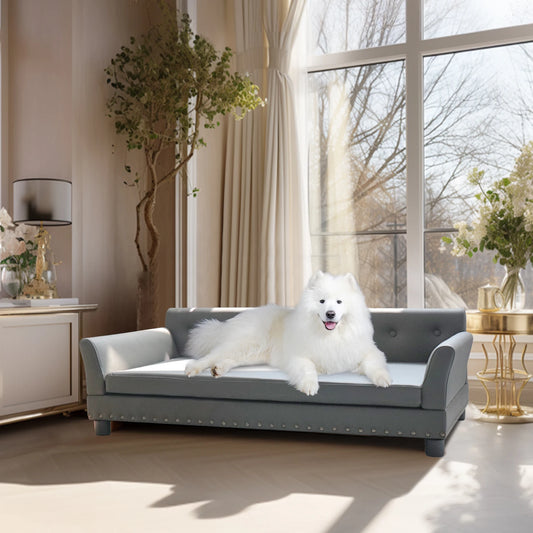 Elevated Dog Bed Sofa Mat with Removable Cushion for Pets