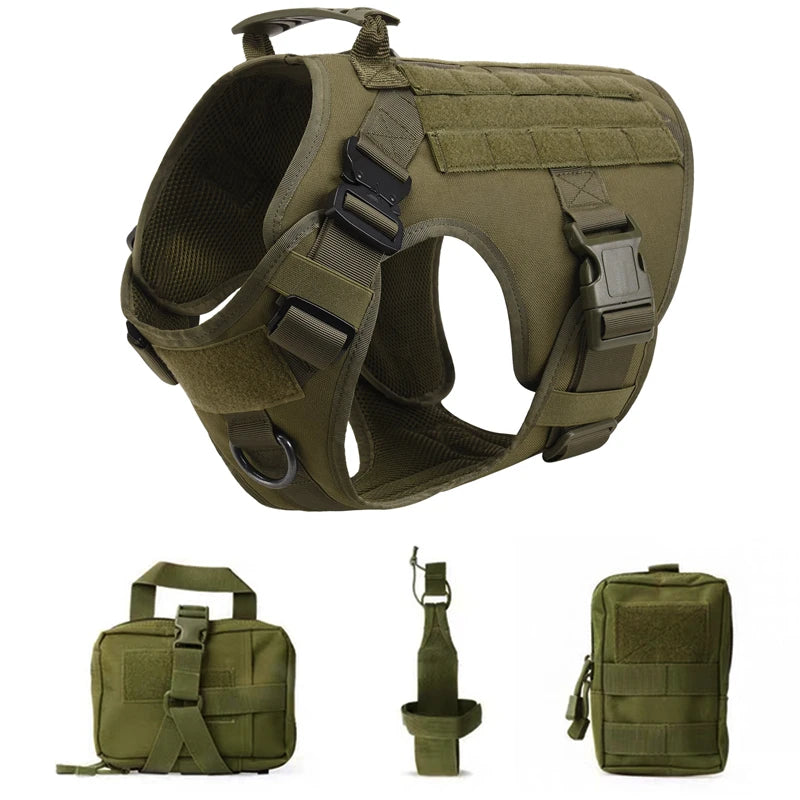 Tactical Dog Harness and Leash Set for All Breeds