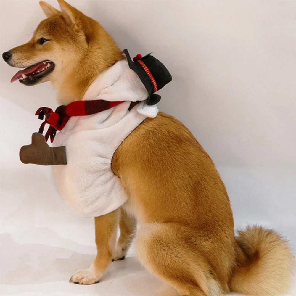 Funny Snowman Costume for Dogs and Cats Pet Supplies