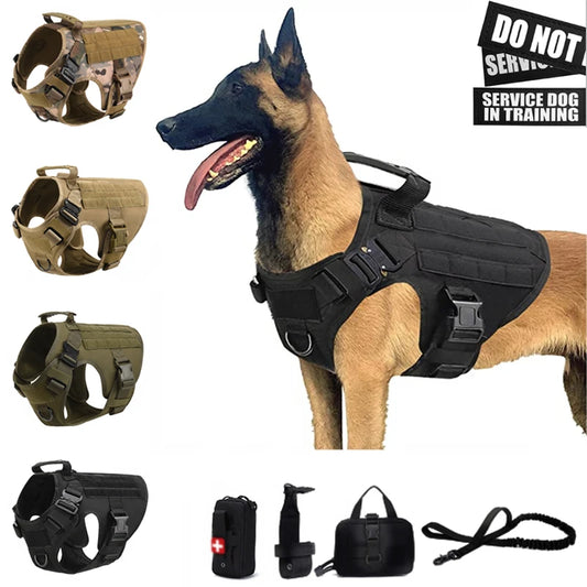 Tactical Dog Harness and Leash Set for All Breeds