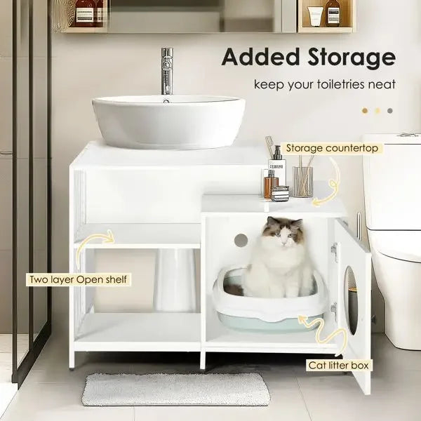 Elegant Cat Litter Box Enclosure for Stylish Home Decor